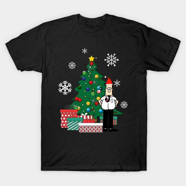 Dilbert Around The Christmas Tree T-Shirt by Nova5